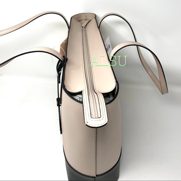 Kate ♠️ Spade Briel Large Tote Leather Beige Black - Picture 6 of 11